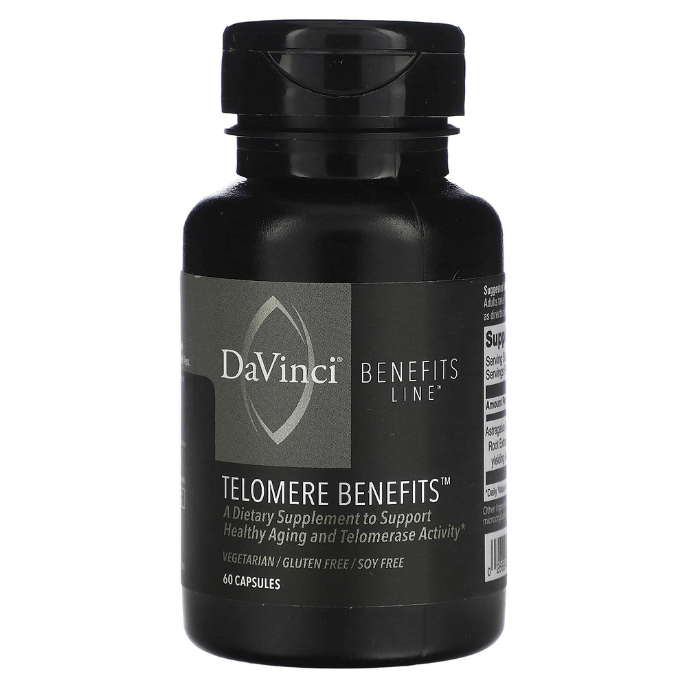 DaVinci Laboratories, Telomere Benefits, 60 капсул (250 мг на капсулу)