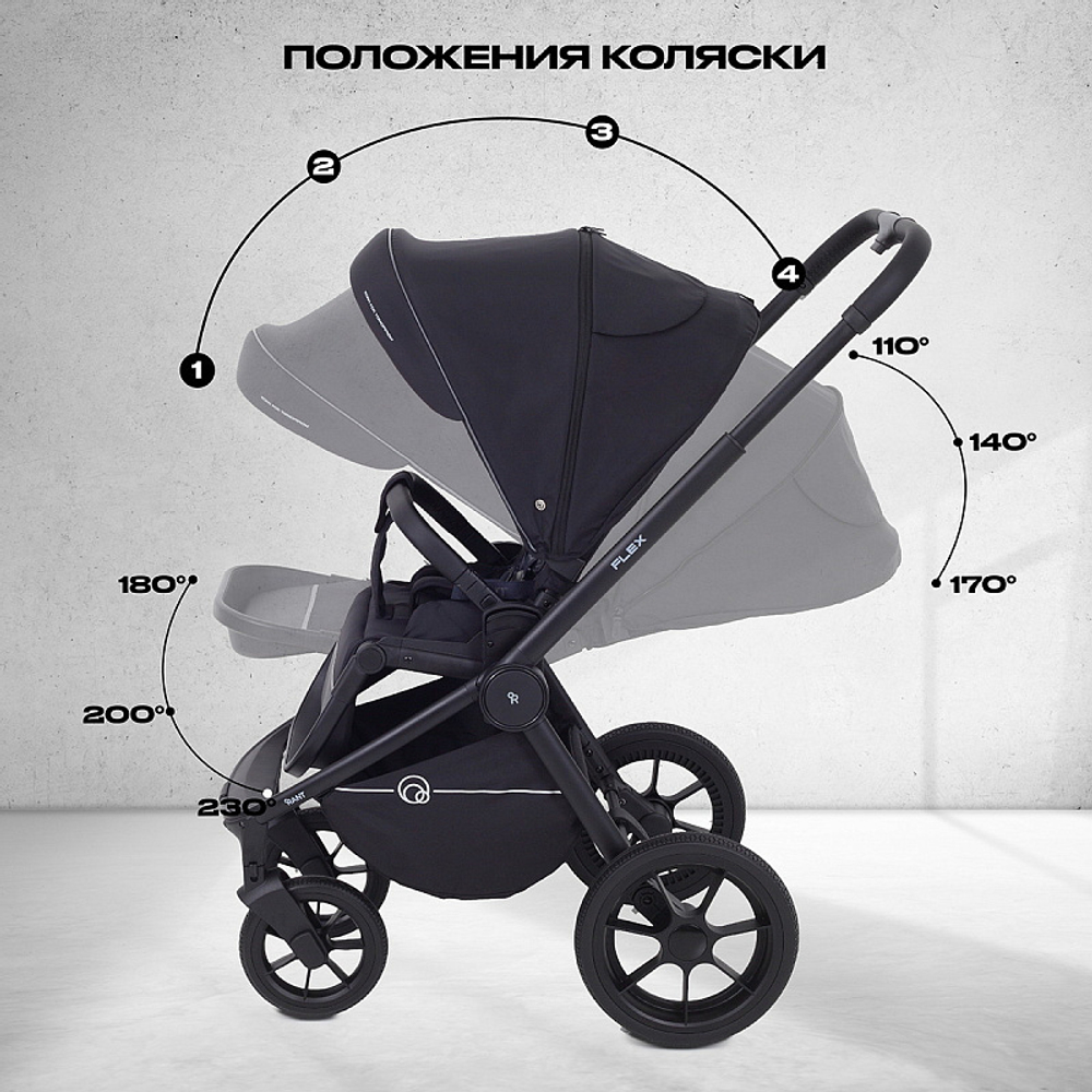 Детская коляска Rant Flex 2 в 1 RA076 Black