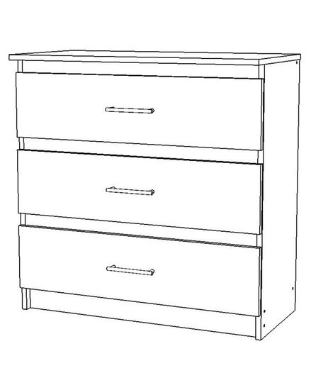 Комод ВЕНА /900*810*480/ анкор темный / анкор белый