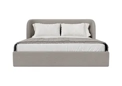 Кровать двуспальная Classic 180 см (бежевый, рогожка)