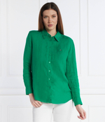 Льняная рубашка Tommy Hilfiger - зеленый(WW0WW42037)