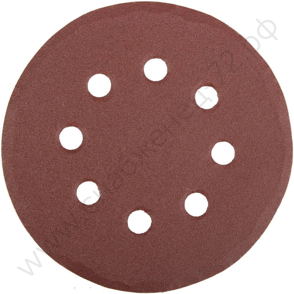 Круг шлифовальный универсальный STAYER ″MASTER″ из абразивной бумаги на велкро основе, 8 отверстий, Р180, 125мм, 5шт