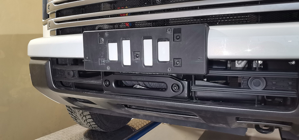 Площадка под лебёдку в штатный бампер Haval H9 2024+ РИФ