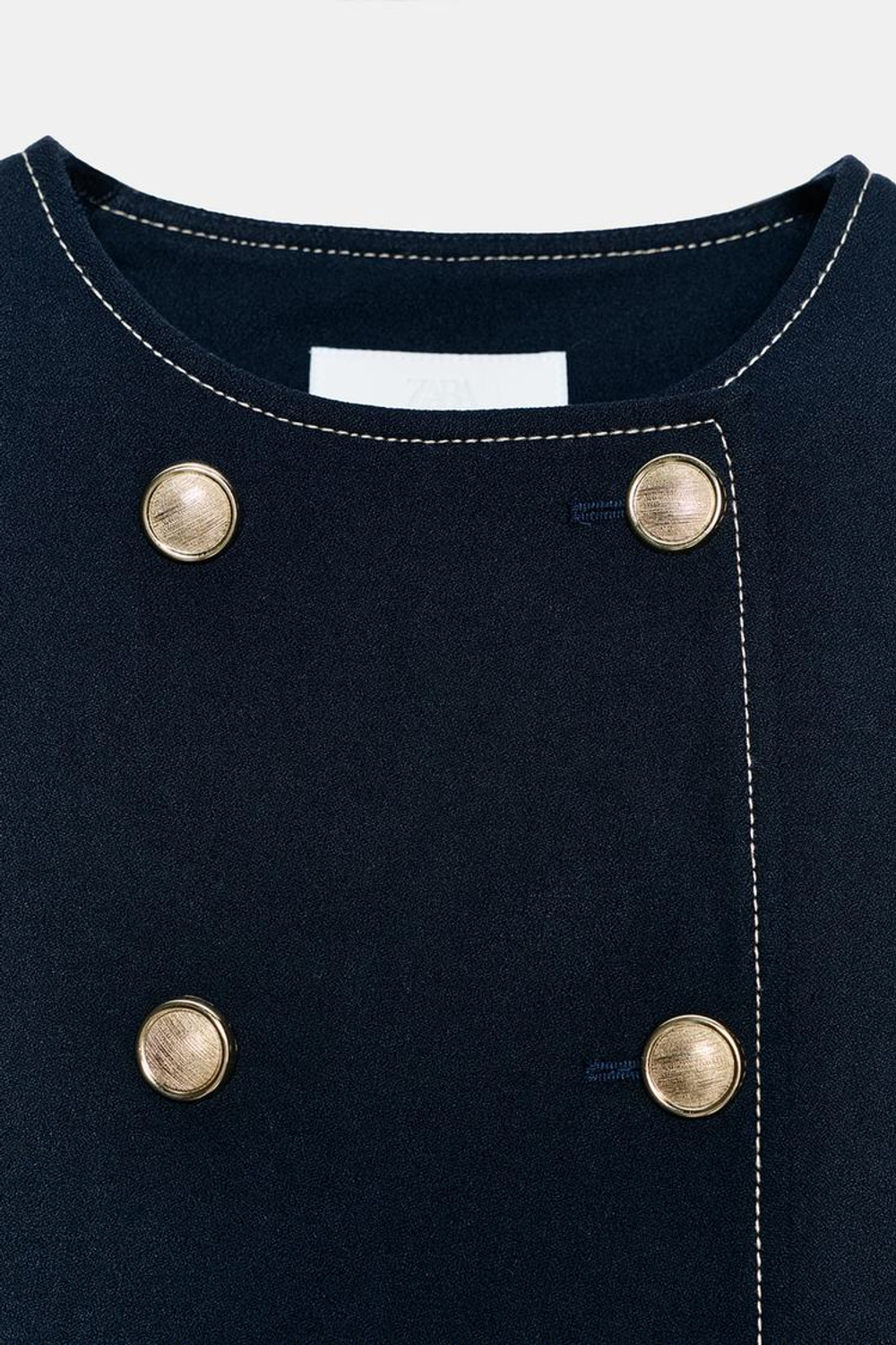 ZARA БЛЕЙЗЕР С КОРОТКИМ РУКАВОМ, МОРСКОЙ СИНИЙ