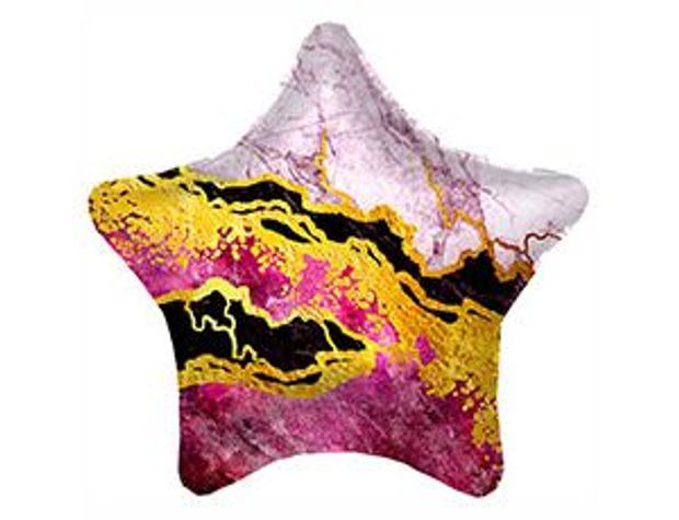 Ag Шар Звезда 18''/46 см, Розовый мрамор (БГ-15)