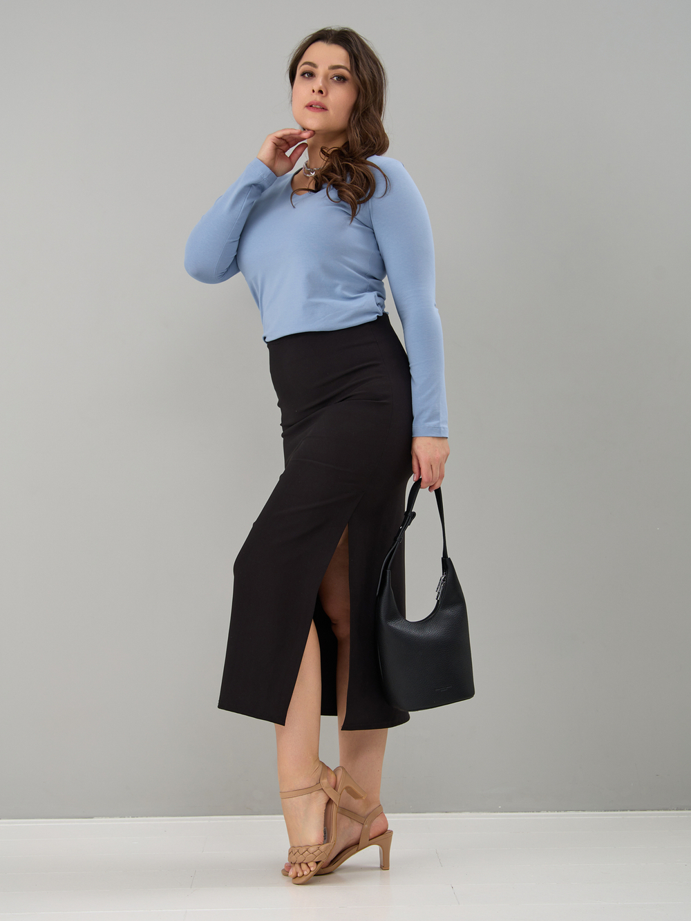 Лонгслив ЛНкл-080/небесный