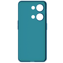 Тонкий жесткий чехол синего цвета (Peacock Blue) от Nillkin для OnePlus Ace 2V и Nord 3 5G, серия Super Frosted Shield