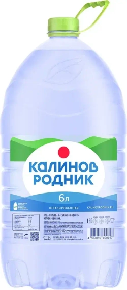 Вода негазированная Калинов Родник питьевая, 6 л