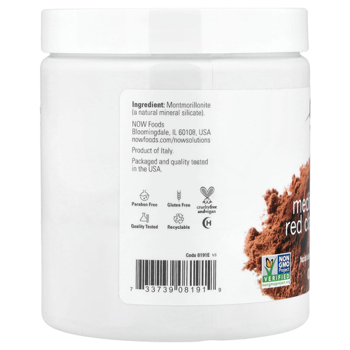 NOW Foods, средиземноморская красная глина в порошке, 397 г (14 унций)