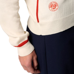 Женская теннисная куртка Roland Garros Heritage Tiffany Sweater - ecru