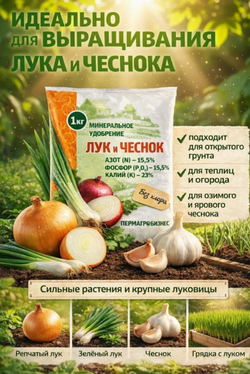 Минеральное удобрение Лук и Чеснок, 1 кг