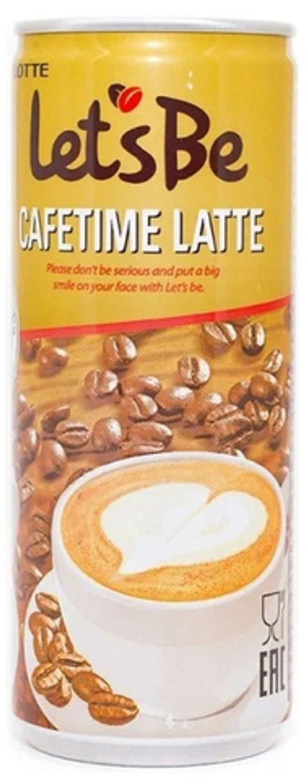 Кофейный напиток Лотте Летс Би Кафетайм Латте / Lotte Let's Be Cafetime Latte 0.24 - банка