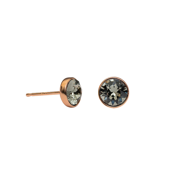 Серьги-пусеты Fiore Luna Black Dia SWE297 BLD RG