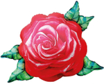 Фигура 32" Цветок, Акварельная роза, Красный в уп. Fl