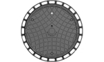 Люк канализационный Gidrolica Garden — пластиковый тип Л, черный