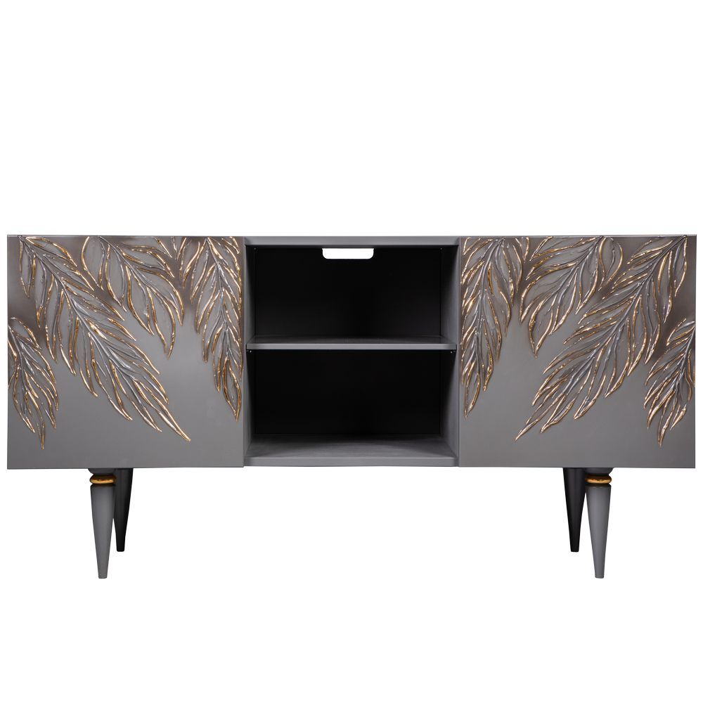 Тумба под ТВ Тропик 117см Классика Серый Голд