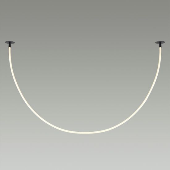 4391/40CL HIGHTECH ODL24 263 черный/металл/канат Потолочный св-к встраиваемый (2 крепления и крючок в комплекте) IP20 LED 40W 1580Лм 4000K CORDA