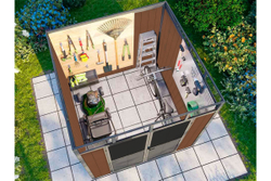 Садовый хозблок из ДПК Black Fox Defender 7x7