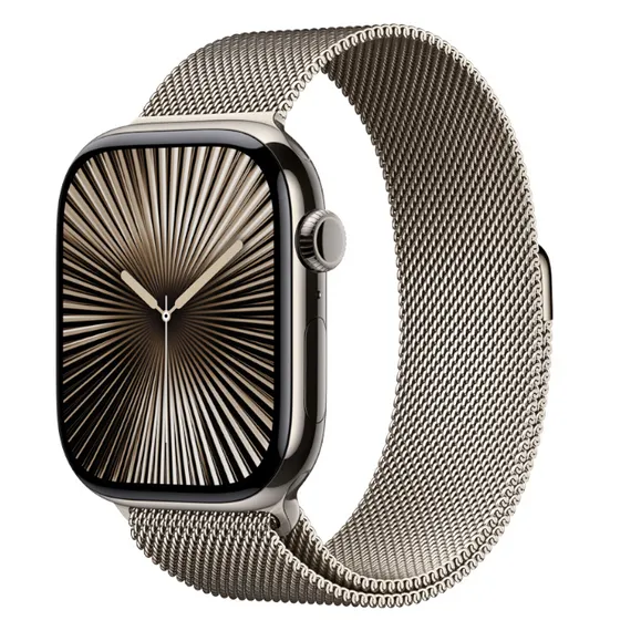 Часы Apple Watch Series 10 46mm Natural Titanium Case, Milano Loop (Natural) S/M