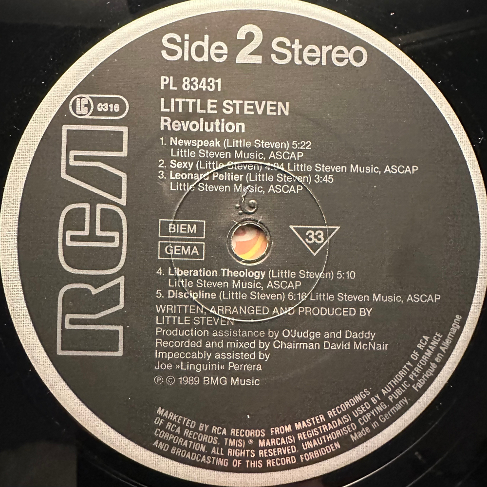 Little Steven - Revolution (Европа 1989г.)