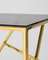 Журнальный столик 55*55 АРТ ДЕКО золото стекло smoke