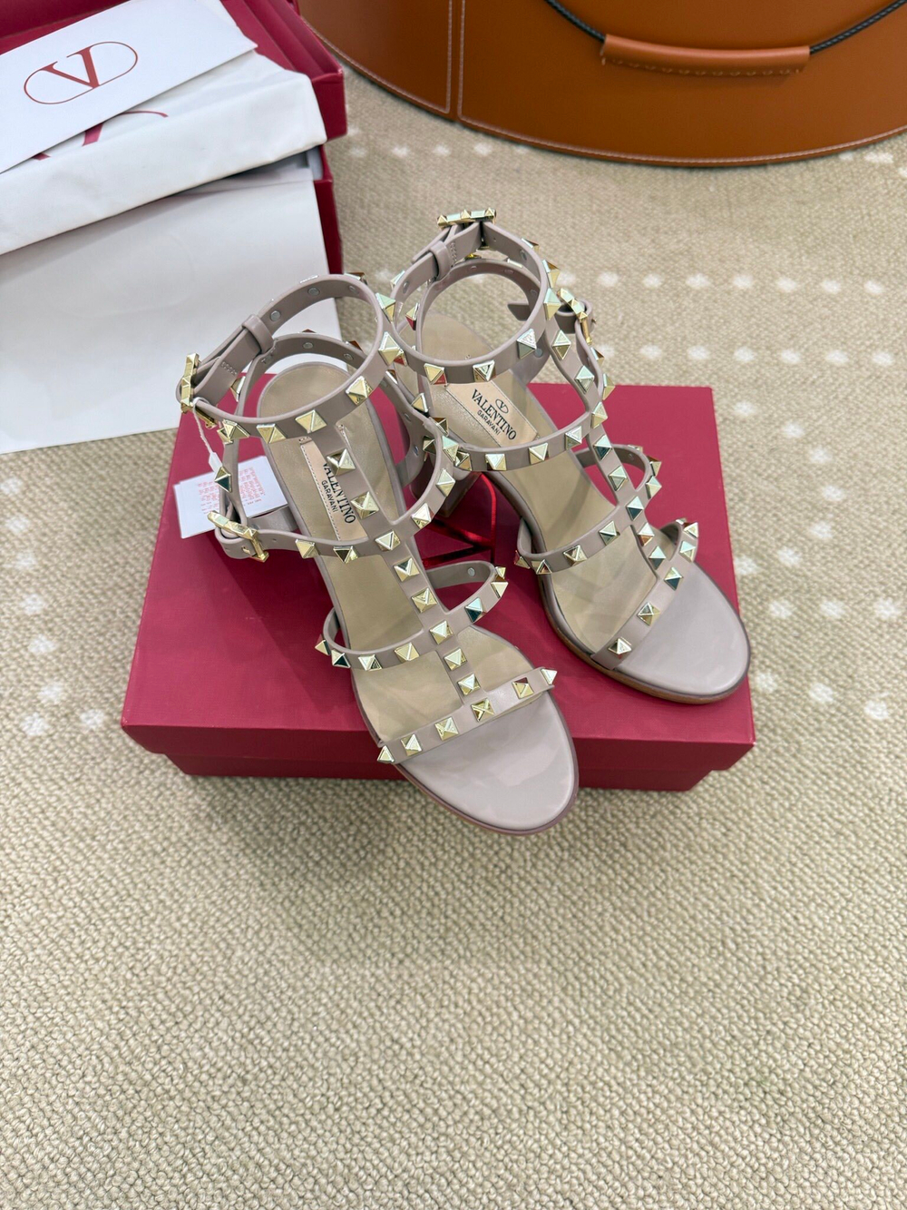 Valentino Rockstud Sandal 9 cm