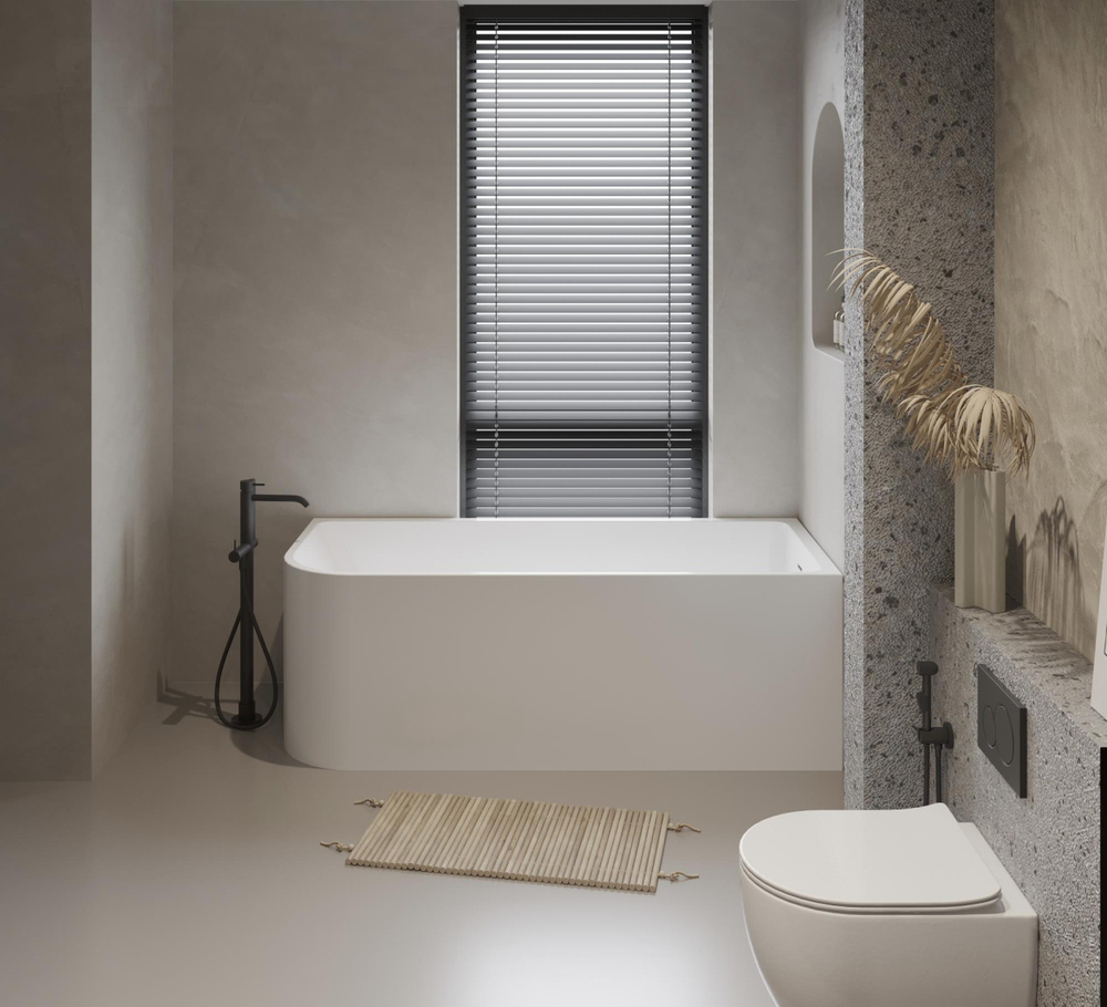 Асимметричная угловая акриловая ванна BelBagno BB712-1600-730-R