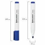 Маркер стираемый для белой доски СИНИЙ, BRAUBERG "CLASSIC", 3 мм, с клипом, 152115