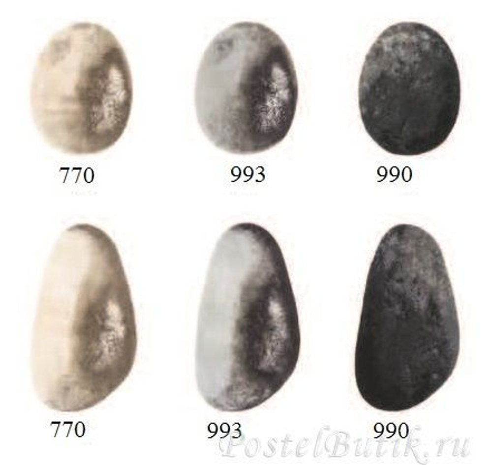 Коврик для ванной 70x90 Abyss & Habidecor Stone 993 серый Португалия