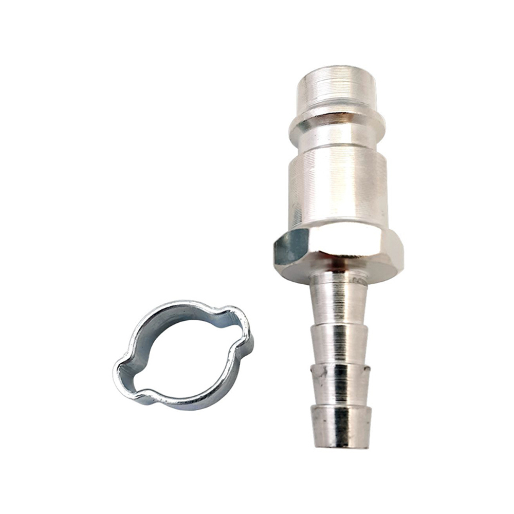 Фитинг Штуцер евро (папа) -  Штуцер елочка 6 мм с обжимным кольцом 6х11мм