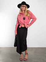 Рубашка Модная клеточка красно-белого цвета