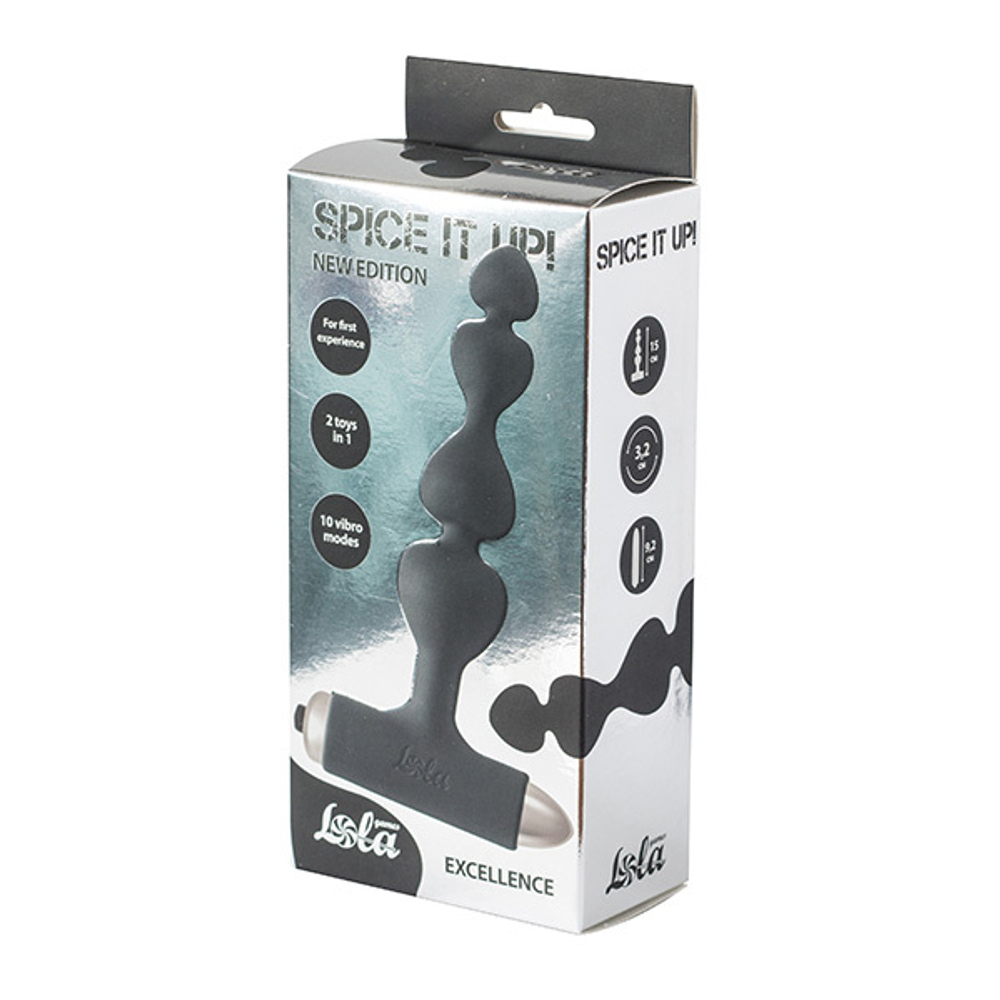 Анальный стимулятор 15см с вибрацией Lola Games Spice it up New Edition Excellence Black 8016-01lola