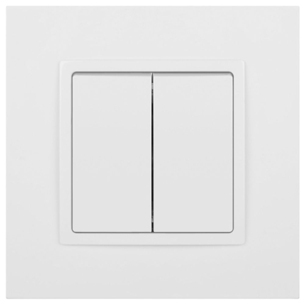 Выключатель ЭРА Elegance 14-1104-01 двойной 10АХ-250В IP20 белый