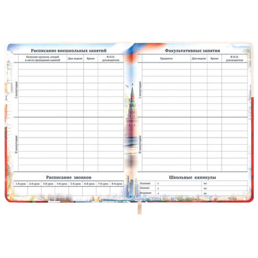 Дневник 1-11 класс 48 л., кожзам (твердая), печать, цветной блок, BRAUBERG, "Великие Люди", 107232