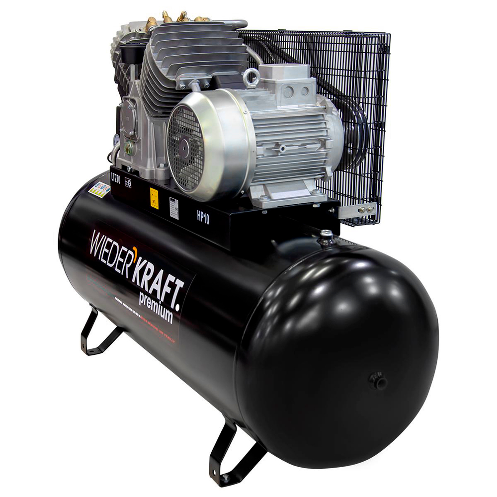 WDK-92712 Компрессор поршневой с ременным приводом:1300 л/мин, 7.5 КВт, 380 В, ресивер 270 л