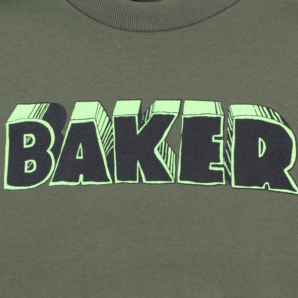 Футболка Baker Bold Tee (military green) артикул: - купить в магазине Дайс