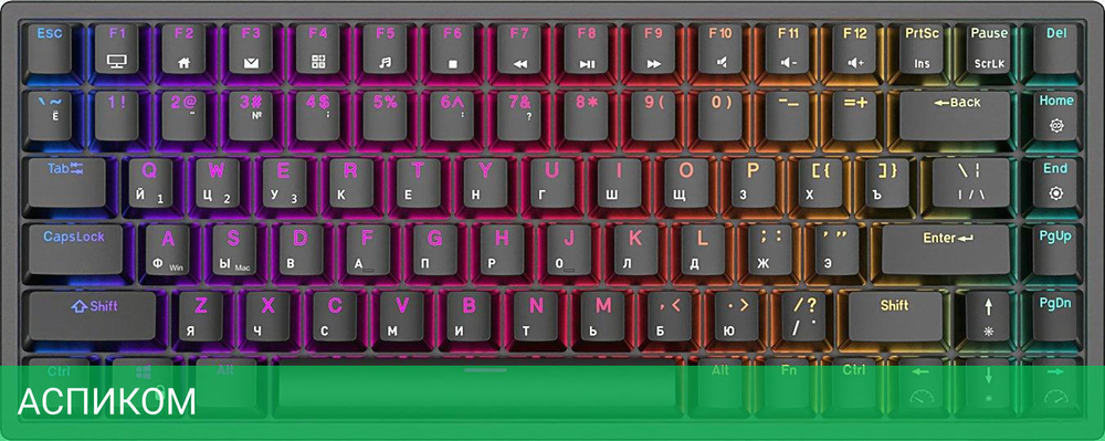 Клавиатура Royal Kludge RK84 Red switch Black