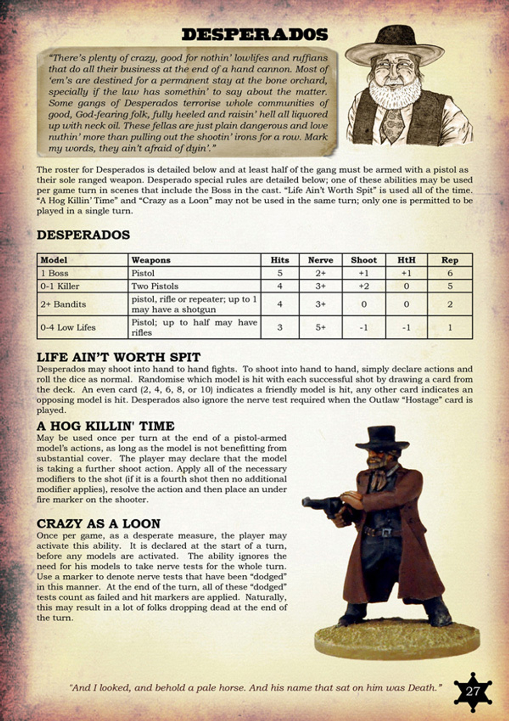 BP1377  Dead Man's Hand Rule book (includes DMH card deck and pop ou