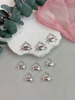 Подвеска "Крабик" родий, 20*18 мм