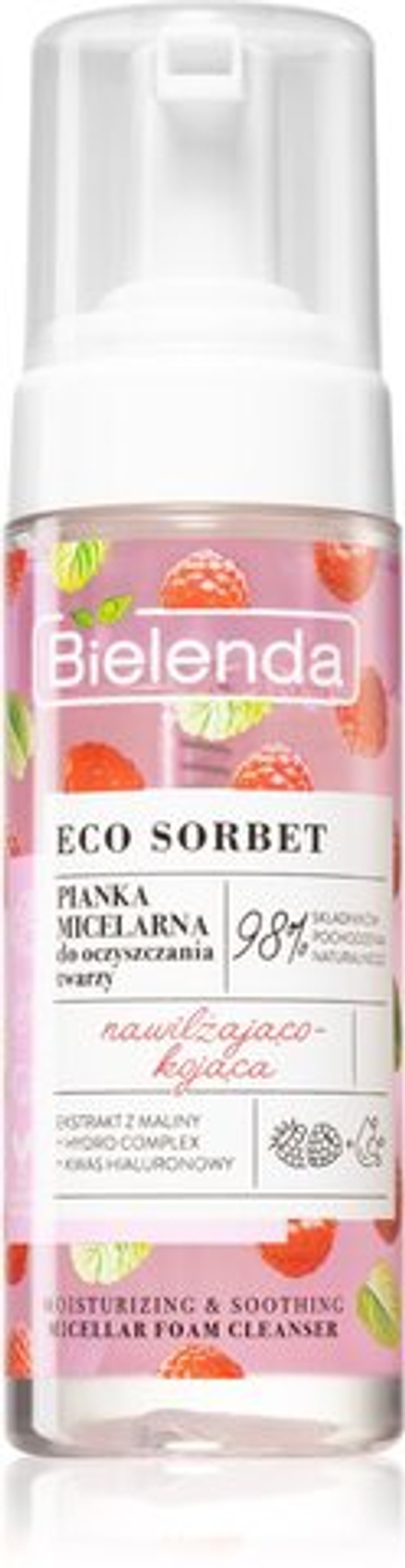 Bielenda Eco Sorbet Raspberry - мицеллярная очищающая пенка /   150  ml  / GTIN 5902169042769