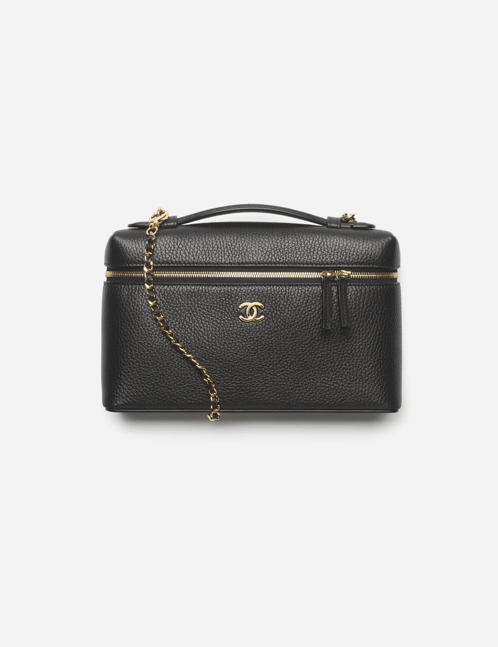 Сумка Chanel Large Vanity with chain Grained Calfskin & Gold-Tone Metal "Black Green"