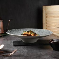 Тарелка глубокая 250 мл d 29,6 см h6 см для пасты глазурь Glossy Stone Untouched Taiga P.L. [1]