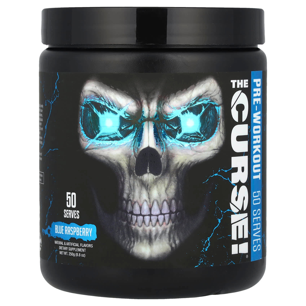 JNX Sports, The Curse!®, предтренировочный комплекс, со вкусом голубой малины, 250 г (8,8 унции)