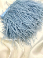 Перо голубое светлый джинс