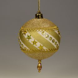 Бисерная ёлочная игрушка Шар
