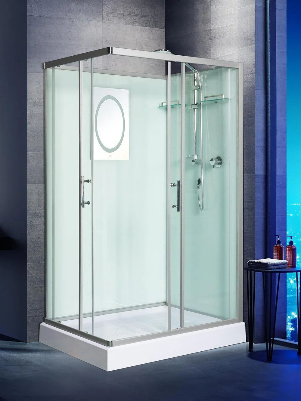 Душевая кабина WeltWasser  WW500 LAINE 1201 120х90 см,  прозрачное стекло, поддон низкий
