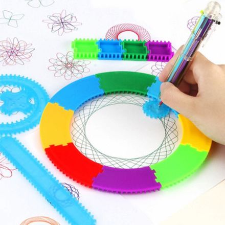 Набор трафаретов для рисования / спирограф детский для рисования из 36 предметов
