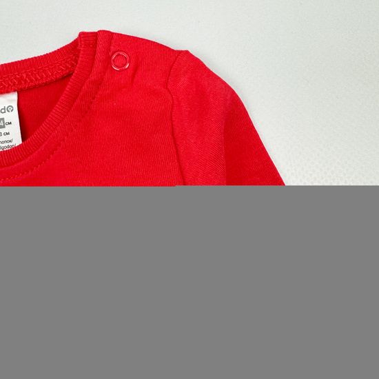 Боди хлопковое Новогоднее, красный мак