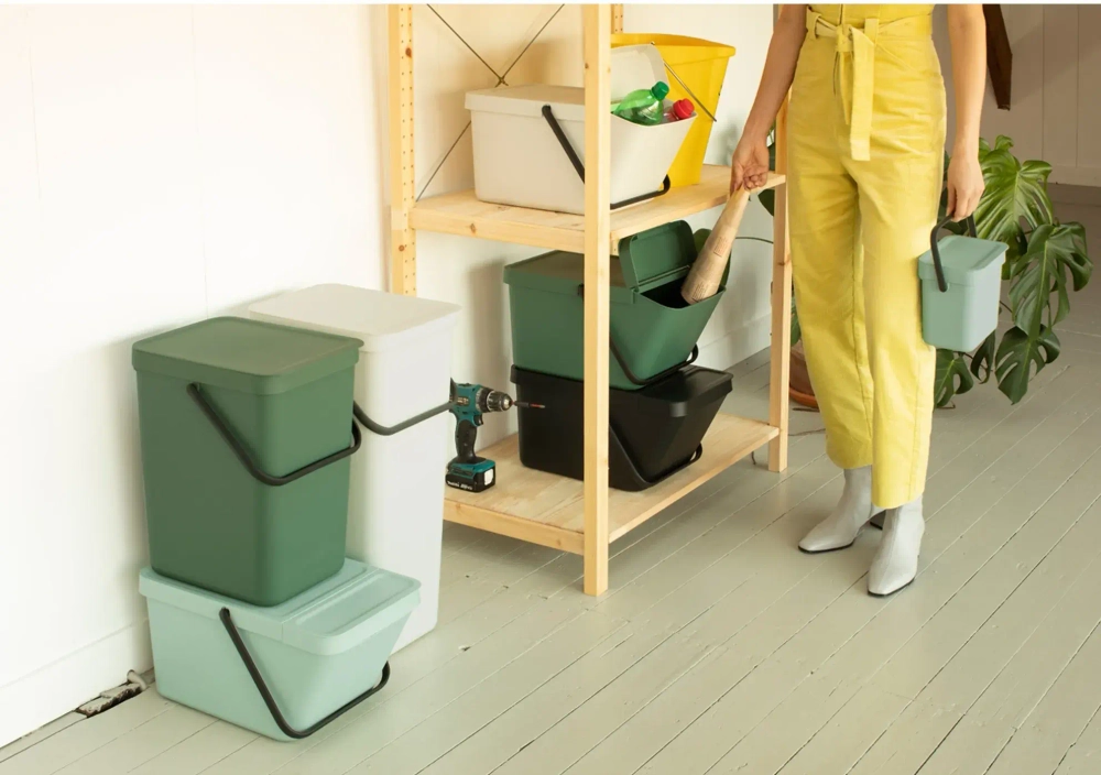 Brabantia Контейнер для мусора Sort & Go 20л для сортировки Fir Green