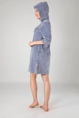 Халат женский  велюровый  0349 серый NUSA Турция